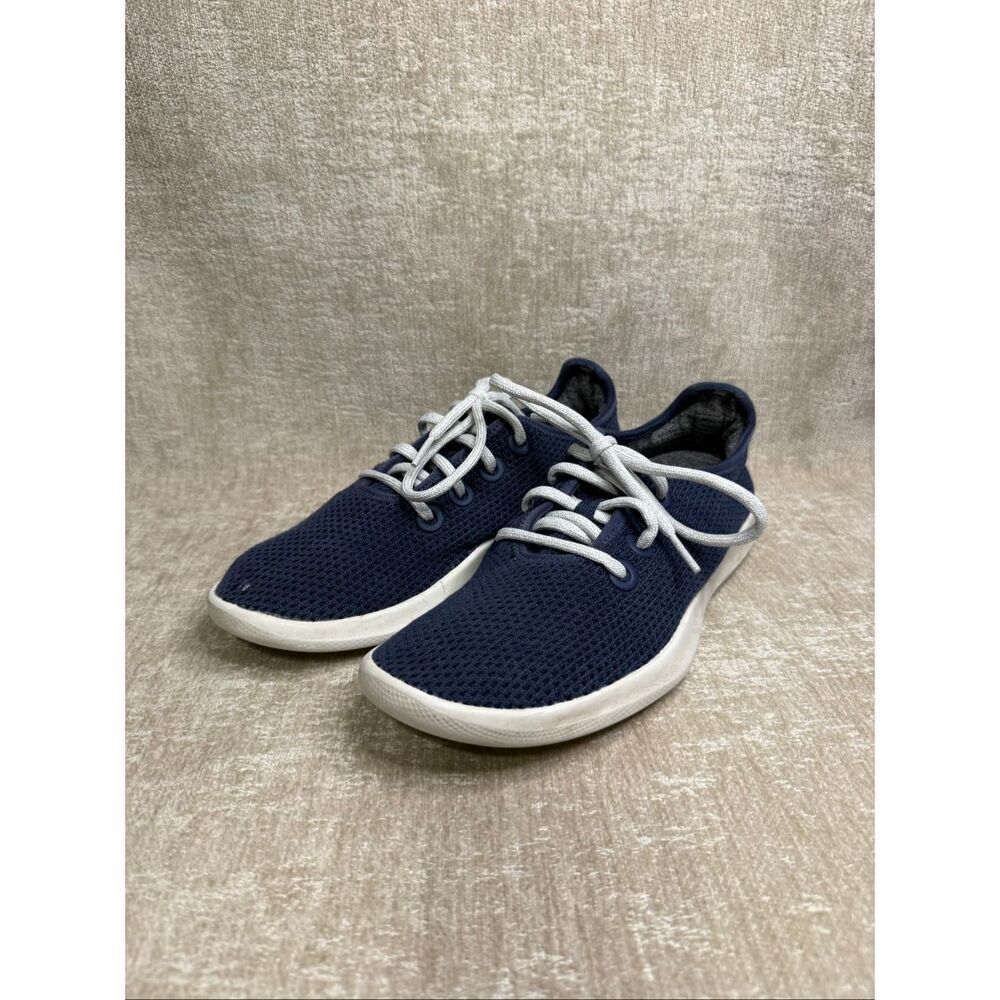 Allbirds Women's Tree Runner Lace Up Mesh Sneaker Shoes Navy Blue Size 7